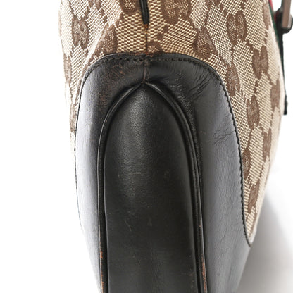 Gucci Monogram Web Small Jackie O Hobo Dark Brown 22 of 23