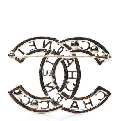 Chanel Crystal Pearl Coco CC Logo Brooch Gold 3 of 4