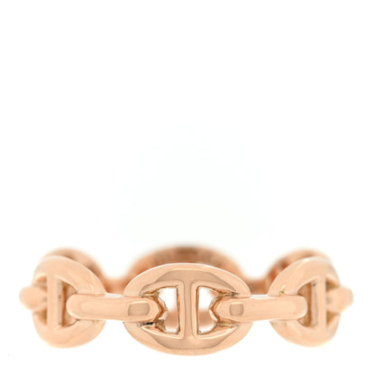 Hermes 18K Rose Gold PM Chaine d'Ancre Enchainee Ring 54 7 3 of 5