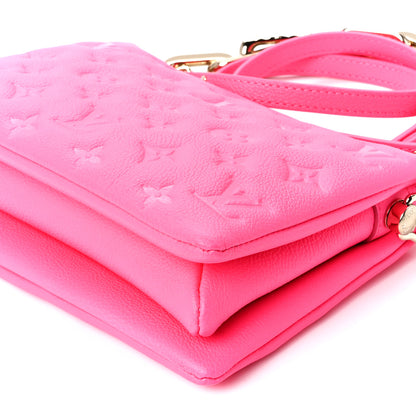 Louis Vuitton Calfskin Embossed Monogram Coussin BB Rose Fluo 10 of 10