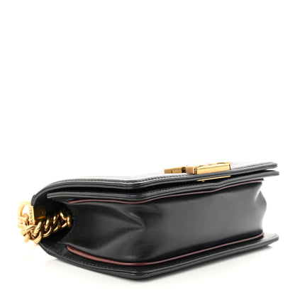 Chanel Calfskin Embossed Small Paris Salzburg Boy Flap Navy 4 of 11