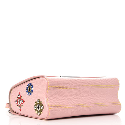 Louis Vuitton Epi Mechanical Flowers Twist Shoulder Bag MM Rose Ballerine 4 of 8