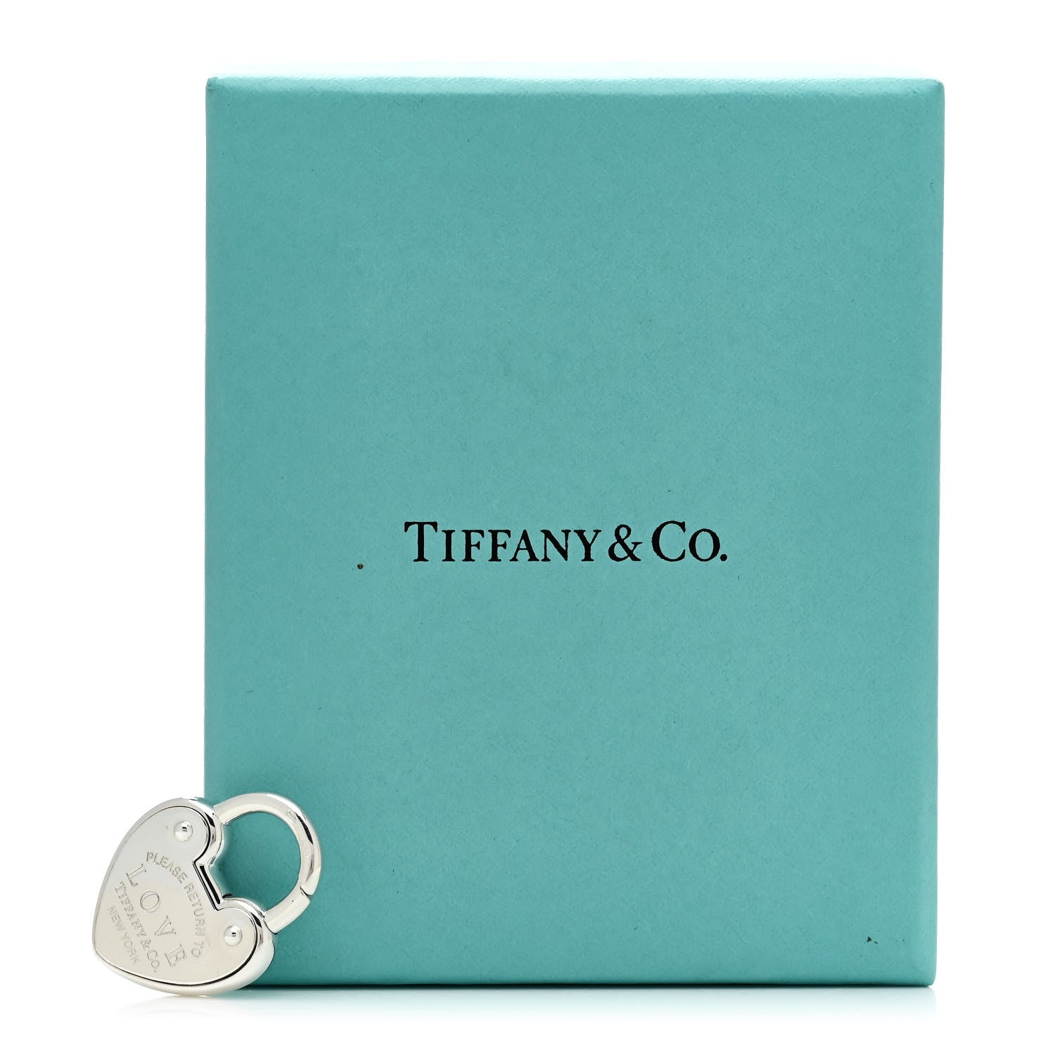 Tiffany Sterling Silver Return to Love Heart Lock Charm 6 of 6