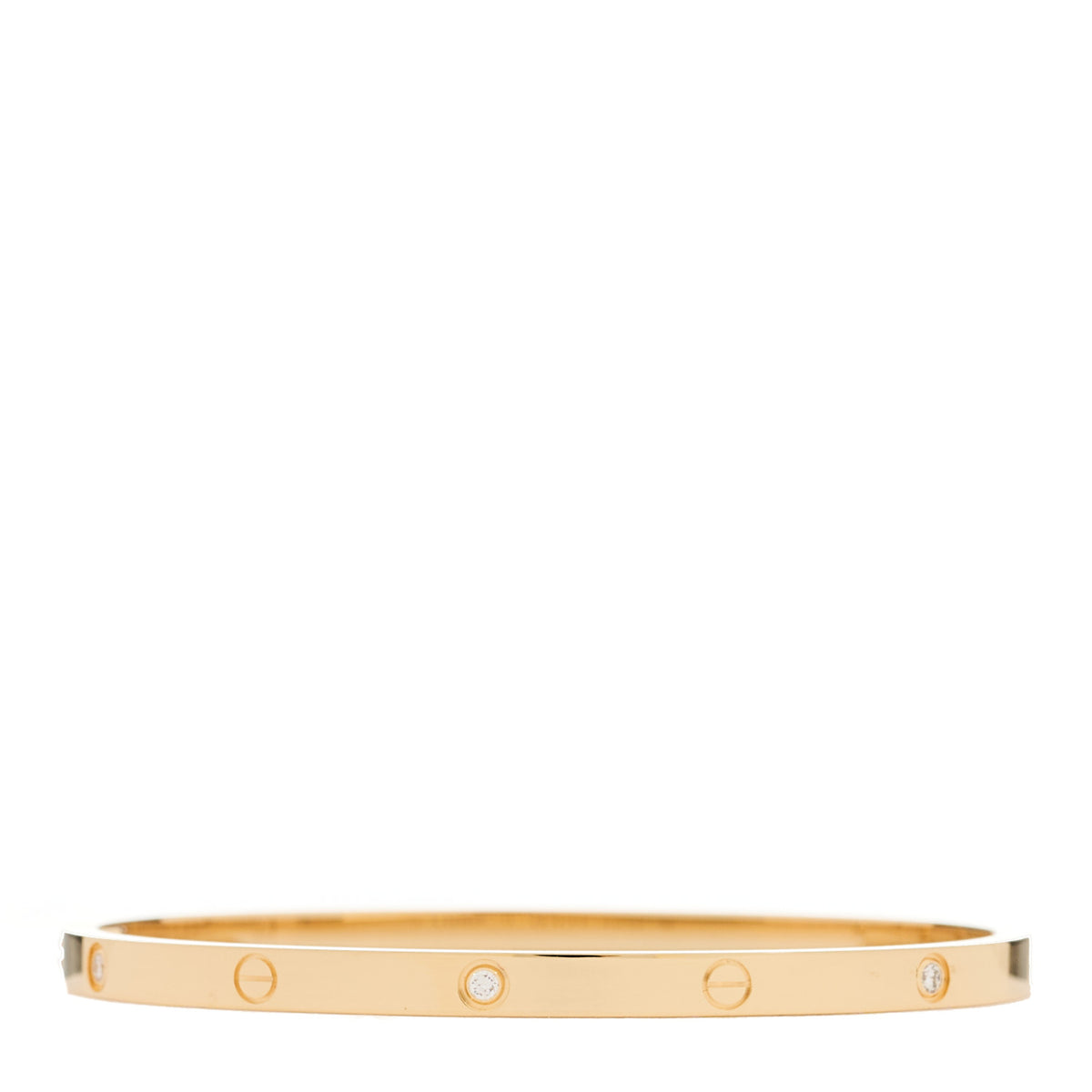 Cartier 18K Yellow Gold 6 Diamond Small LOVE Bracelet 16 1 of 9
