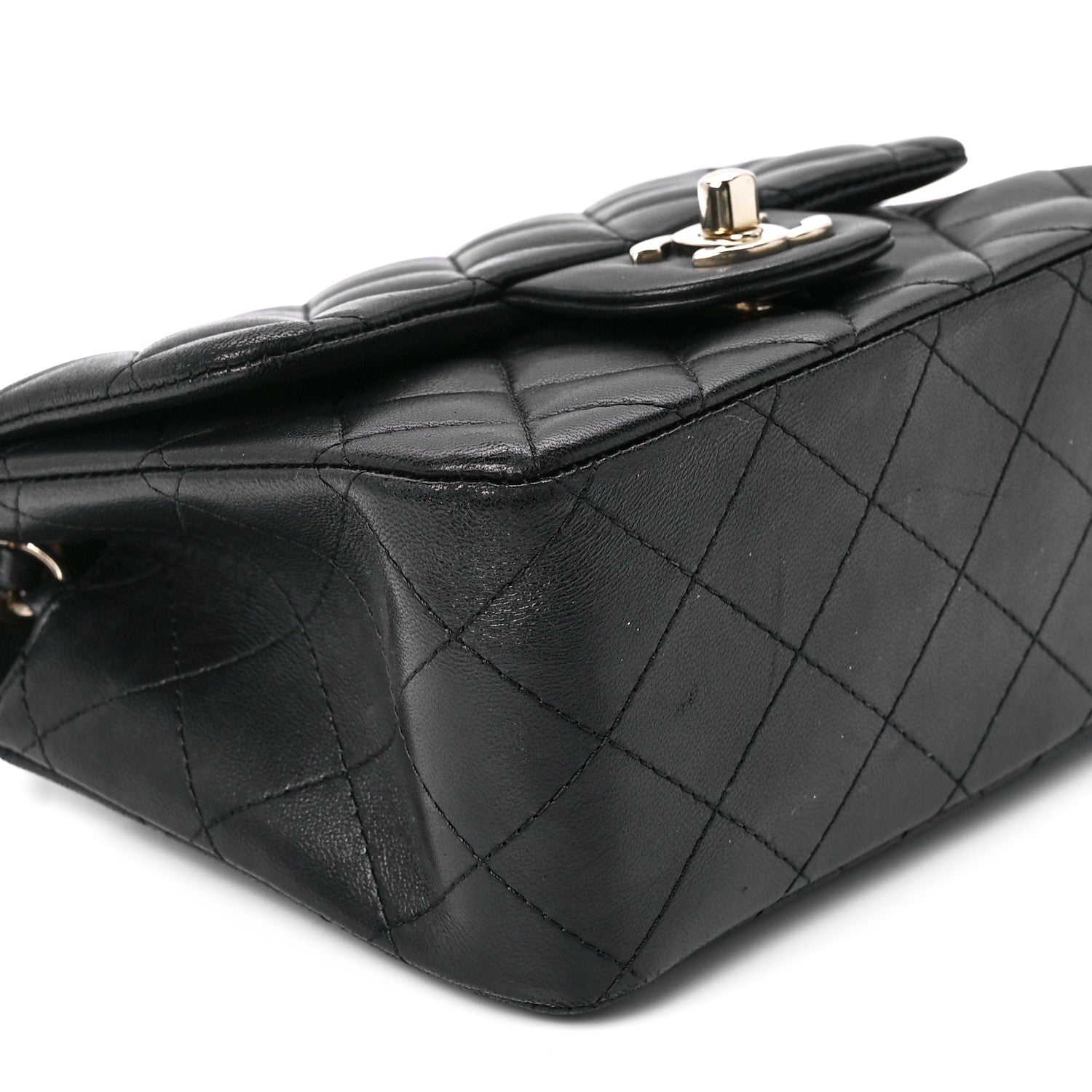 Chanel Lambskin Quilted Mini Square Flap Black 11 of 12