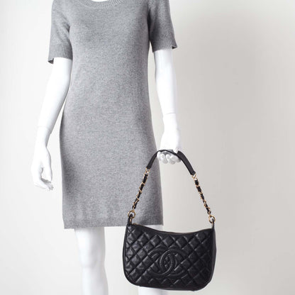 Chanel Caviar Quilted Hobo Bag Black 2 of 17