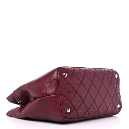 Chanel Caviar Quilted Large Timeless CC Soft Tote Dark Red 4 of 13