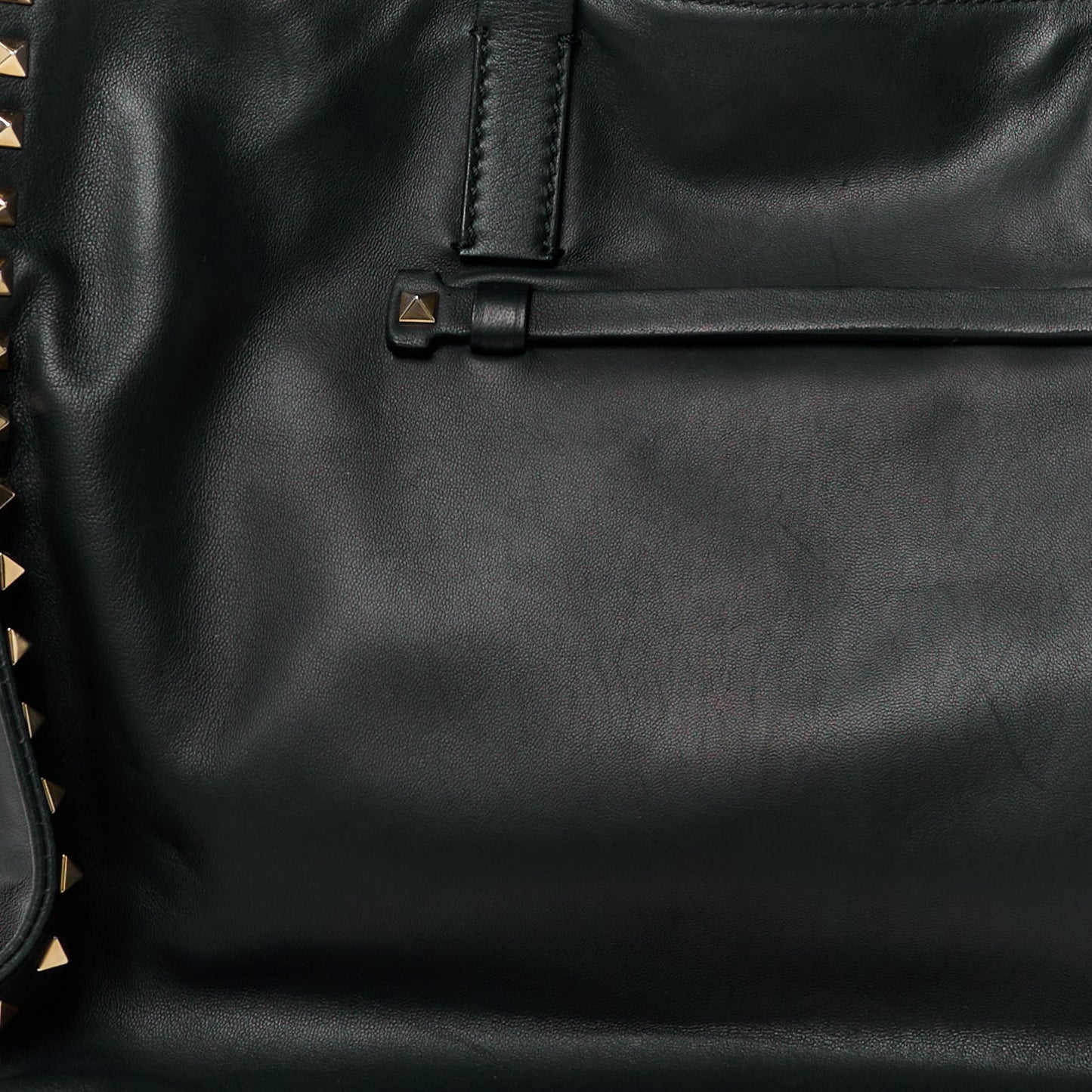 Nappa Medium Rockstud Soft Tote Black