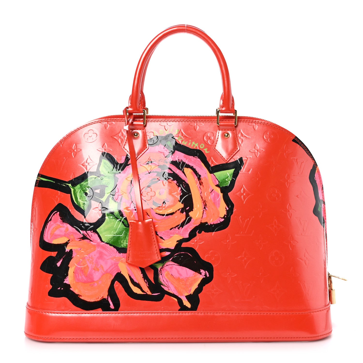 Louis Vuitton Vernis Roses Alma GM Orange Sunset 1 of 9
