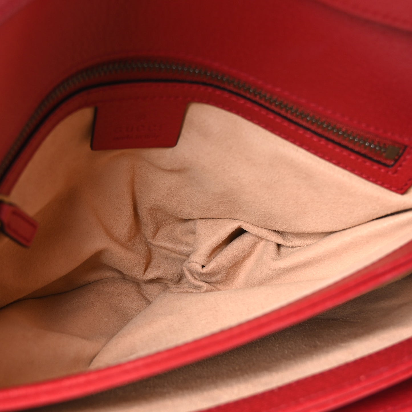 GG Supreme Monogram Medium Queen Margaret Shoulder Bag Red