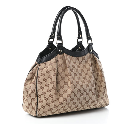 Gucci Monogram Medium Sukey Tote Beige Ebony Black 3 of 8