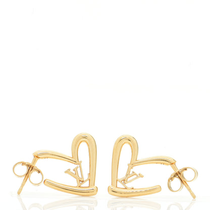 Louis Vuitton Fall In Love Heart Earrings PM Gold 1 of 10