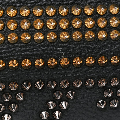 Christian Louboutin Calfskin Mix Chevron Spikes Panettone Messenger Black 9 of 10