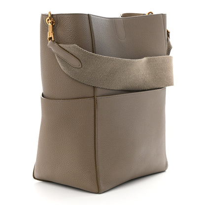 Celine Soft Grained Calfskin Sangle Bucket Bag Taupe 3 of 10