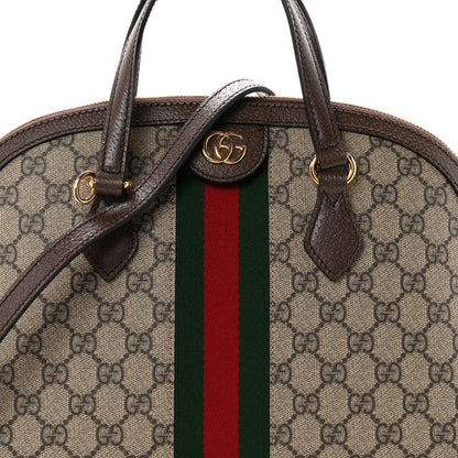 Gucci GG Supreme Monogram Web Medium Ophidia Top Handle Dome Bag Brown 8 of 10