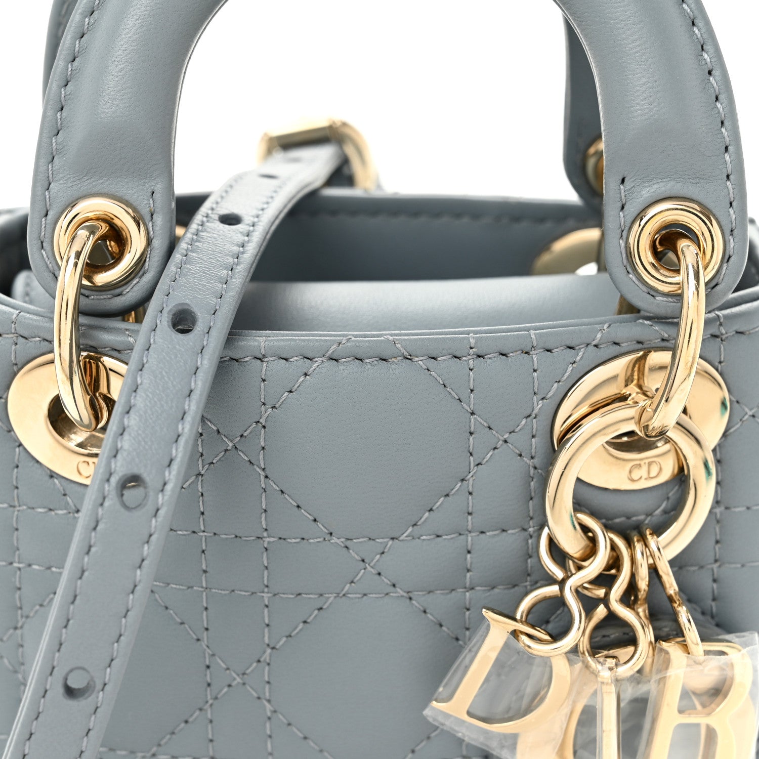 Christian Dior Lambskin Cannage Micro Lady Dior Cloud Blue 1883916