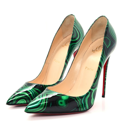 Christian Louboutin Patent Malachite So Kate Pumps 39.5 Vert 4 of 8