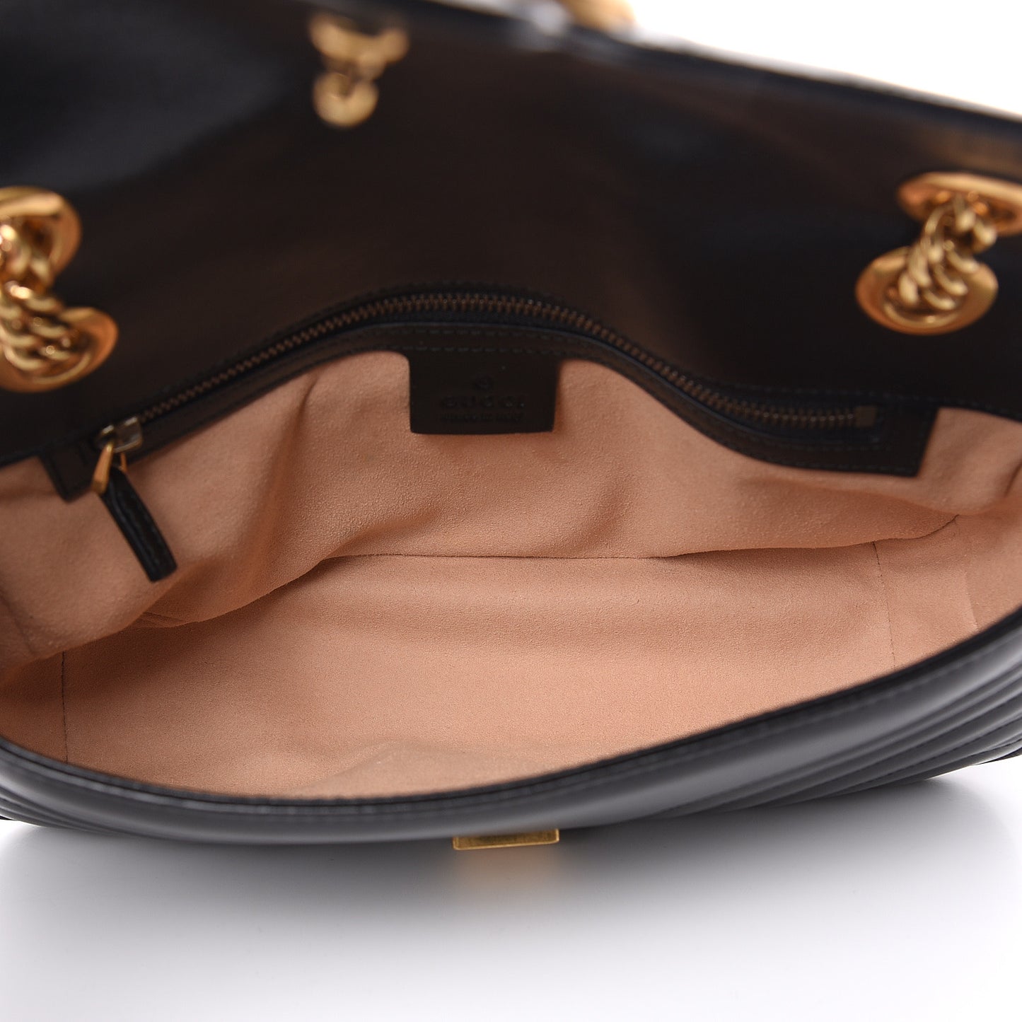 Calfskin Matelasse Small GG Marmont Shoulder Bag Black
