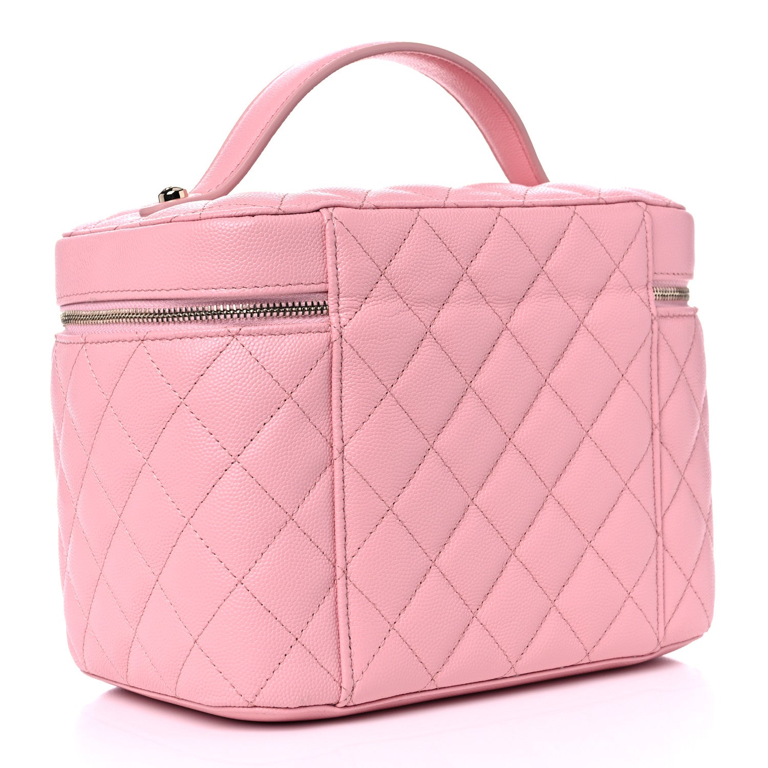 Chanel Caviar Quilted Large Vanity Pouch Pink 4 of 11
