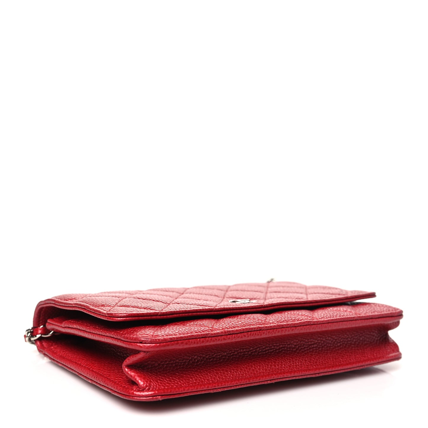 Caviar Quilted Wallet On Chain WOC Red