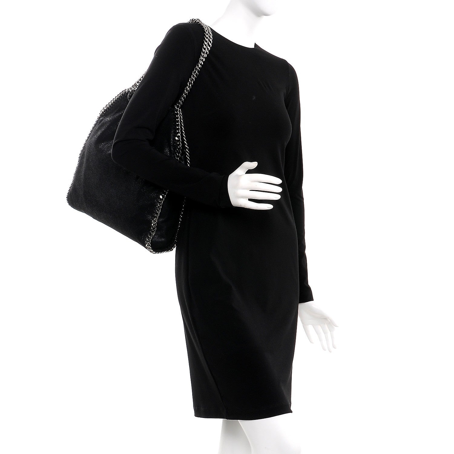 Stella McCartney Shaggy Deer Small Falabella Tote Black 2 of 7