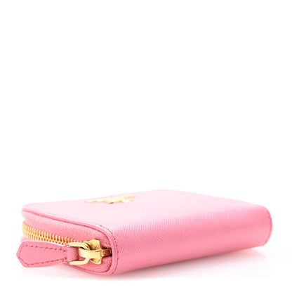 Prada Saffiano Metal Coin Purse Pink 4 of 12