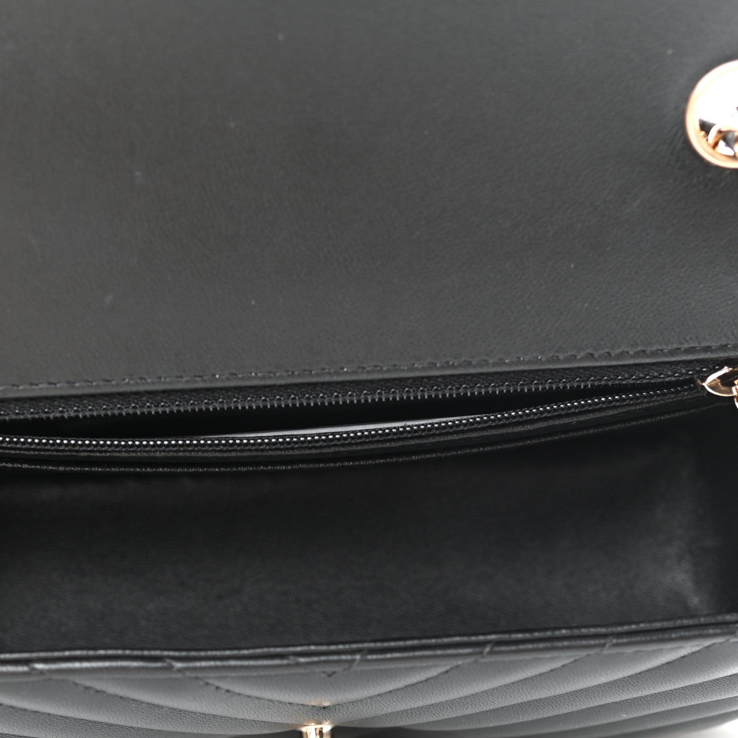 Chanel Lambskin Chevron Quilted Mini Rectangular Flap Black 5 of 11