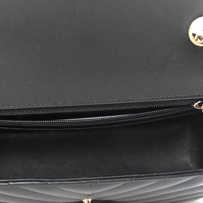 Chanel Lambskin Chevron Quilted Mini Rectangular Flap Black 5 of 11