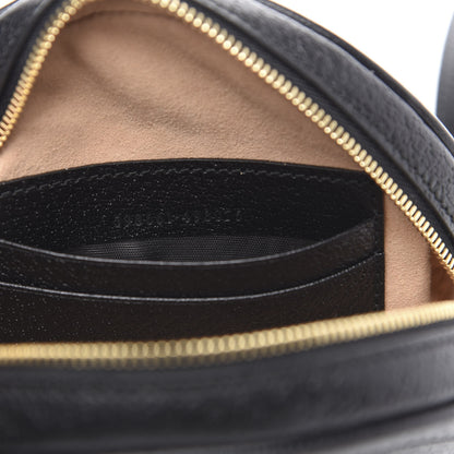 Gucci Grained Calfskin Web Mini Ophidia Round Backpack Black 5 of 9