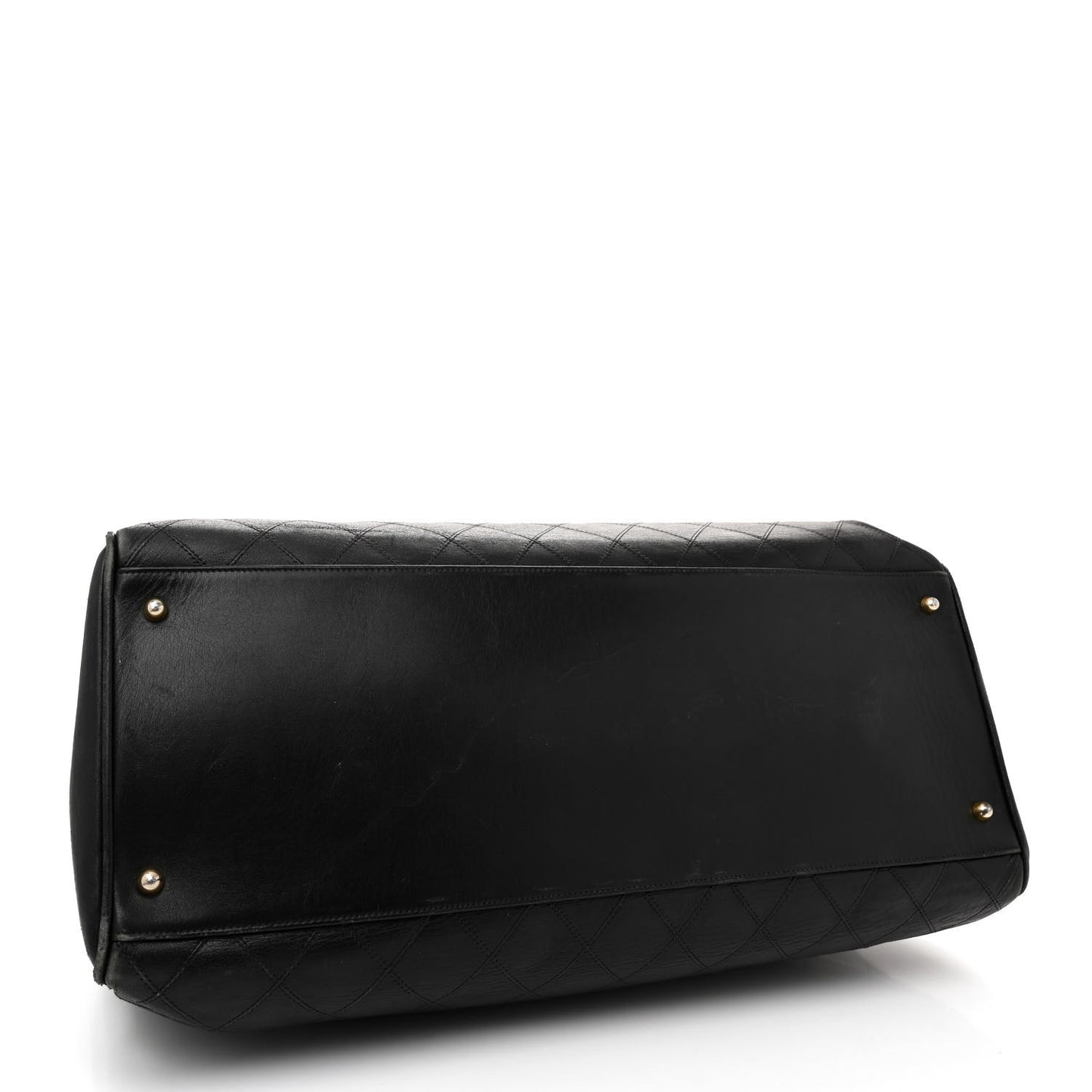 Calfskin Stitched XL Weekender Black