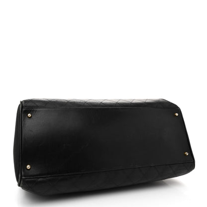 Chanel Calfskin Stitched XL Weekender Black 4 of 15