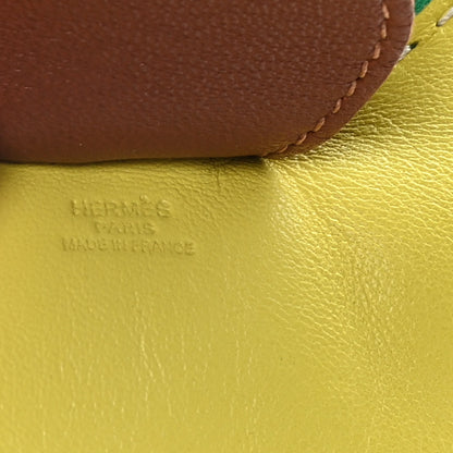 Hermes Milo Lambskin Grigri Rodeo Horse Bag Charm GM Lime Menthe Fauve 3 of 8