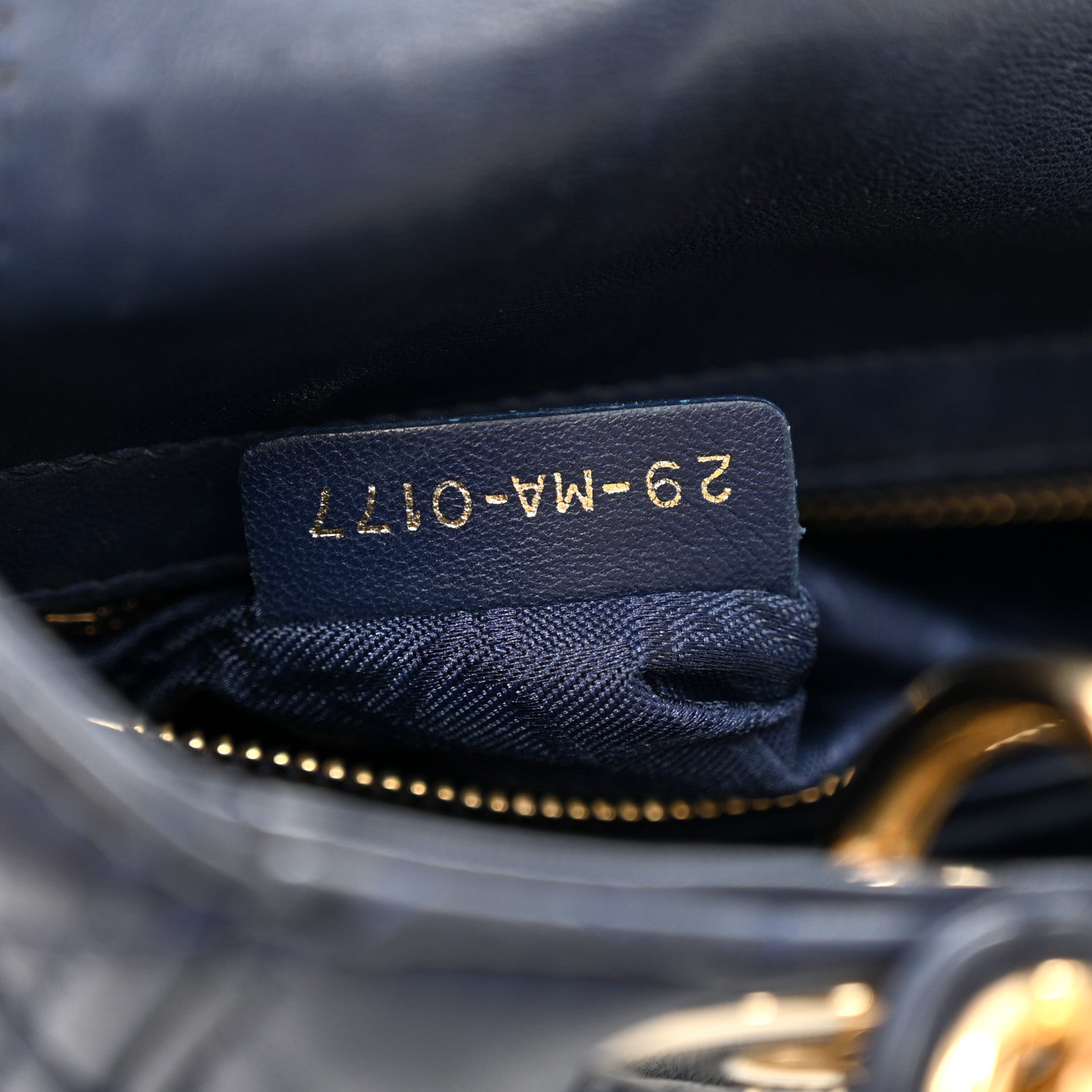 Christian Dior Lambskin Cannage Small Lucky Badges My Lady Dior Navy 7 of 10