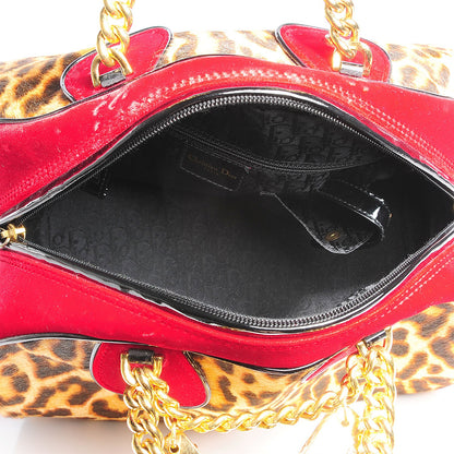 Christian Dior Calf Hair Leopard Velour Gambler Dice Bowler 8 of 8