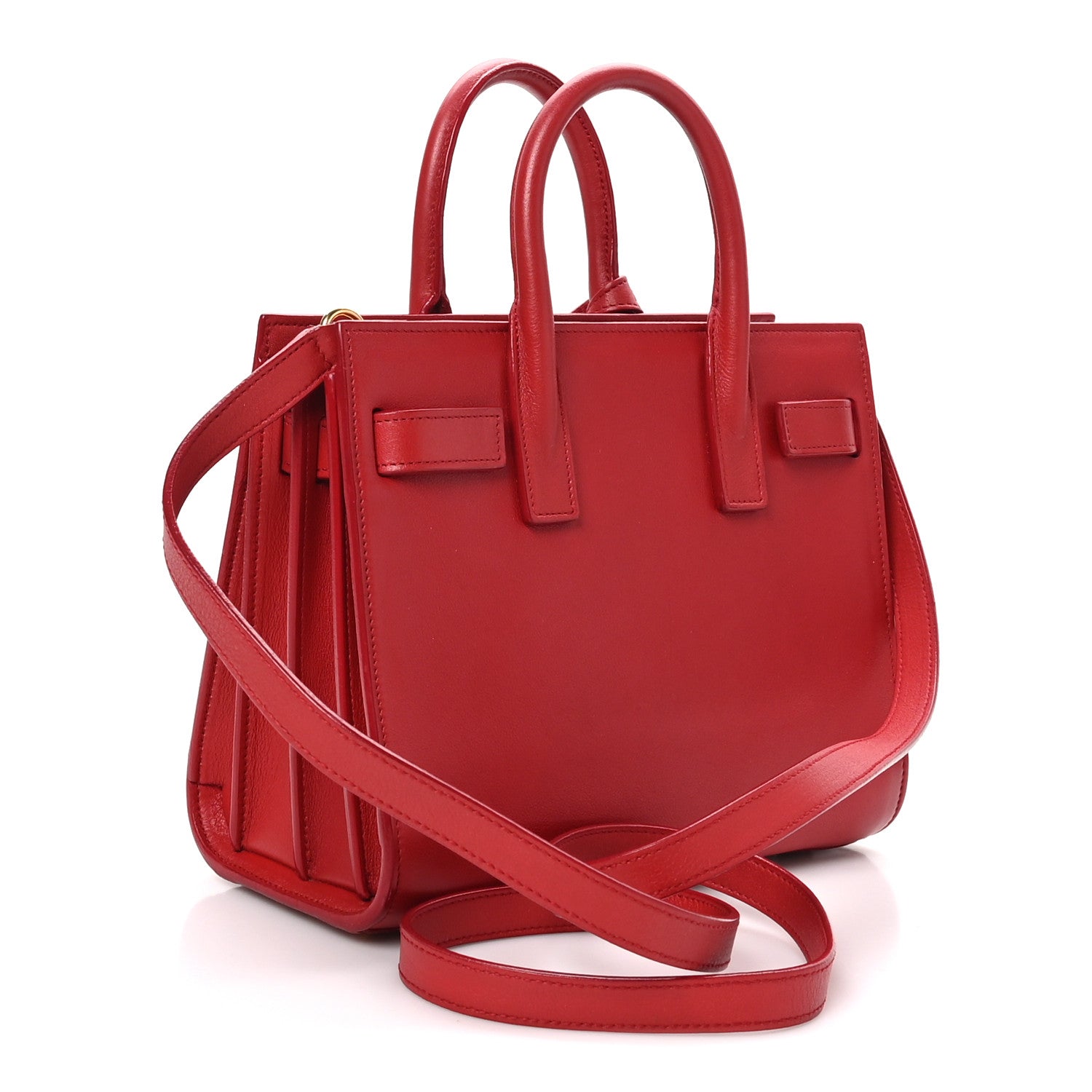 Saint Laurent Calfskin Nano Sac De Jour Lipstick Red 3 of 9