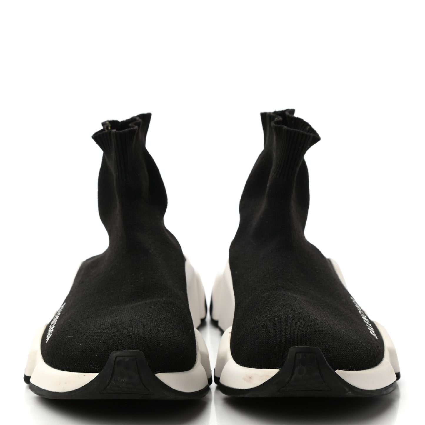 Neoprene Knit Womens Speed Sneakers 36 Black White