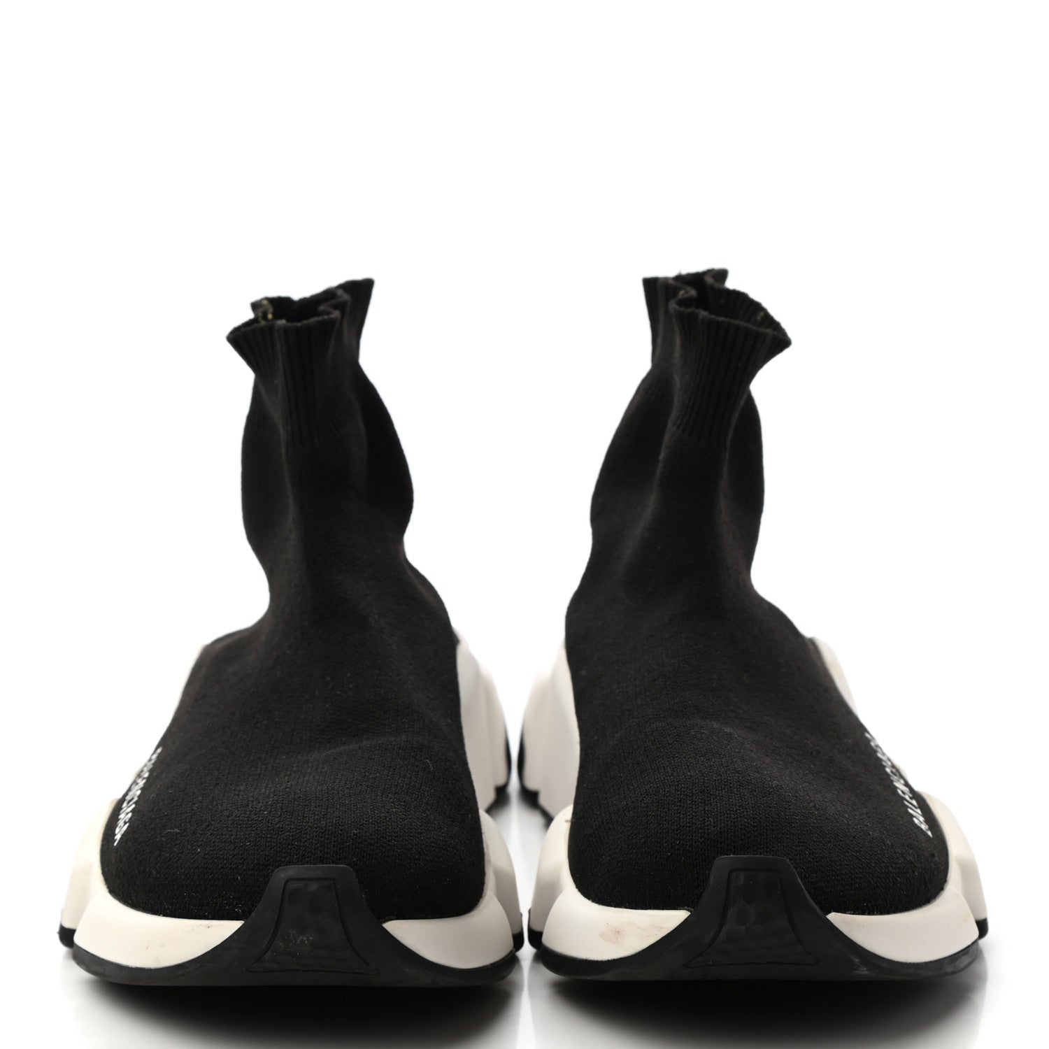 Balenciaga Neoprene Knit Womens Speed Sneakers 36 Black White 2 of 9