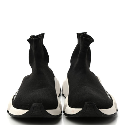 Balenciaga Neoprene Knit Womens Speed Sneakers 36 Black White 2 of 9
