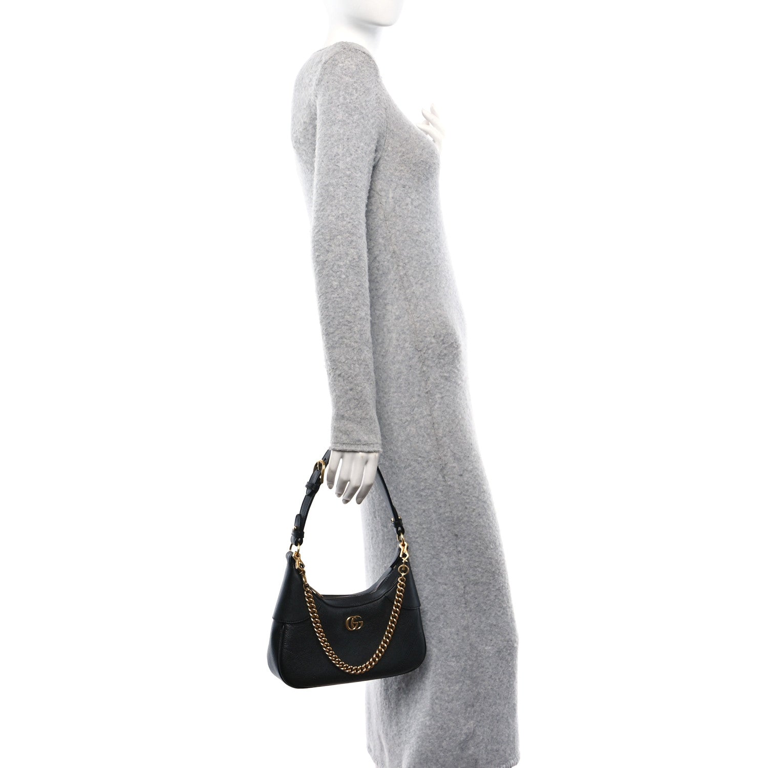 Gucci Goatskin Small Aphrodite Shoulder Bag Black 2 of 10