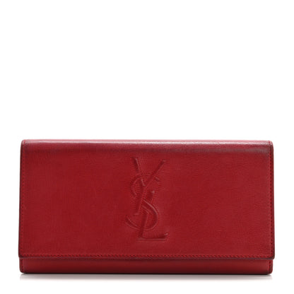 Saint Laurent Goatskin Belle De Jour Flap Wallet Rouge Orient 1 of 12