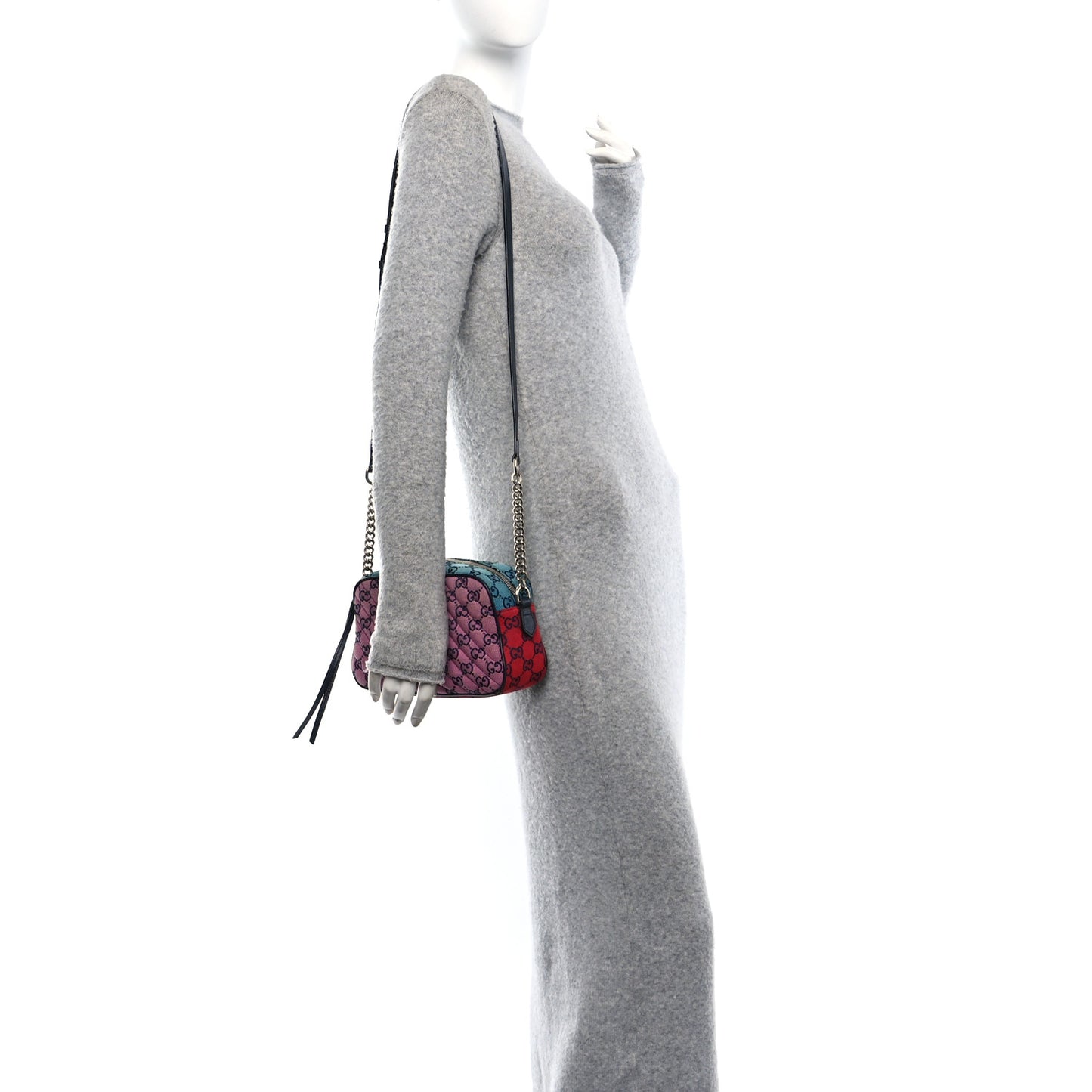 Monogram Multicolor Matelasse Diagonal Small GG Marmont Chain Shoulder Bag Pink Blue Green Red Light Blue
