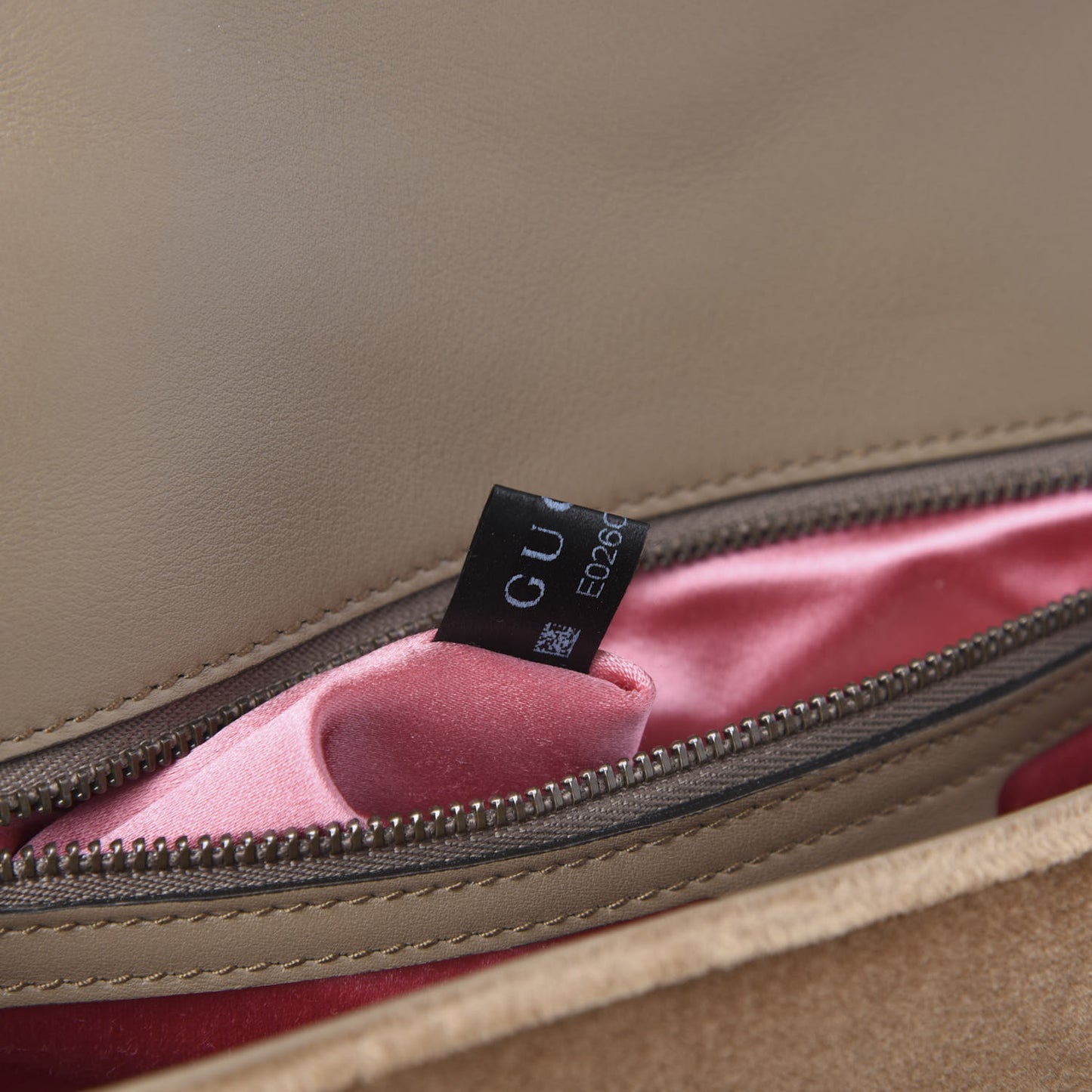 Velvet Matelasse Small GG Marmont Shoulder Bag Taupe