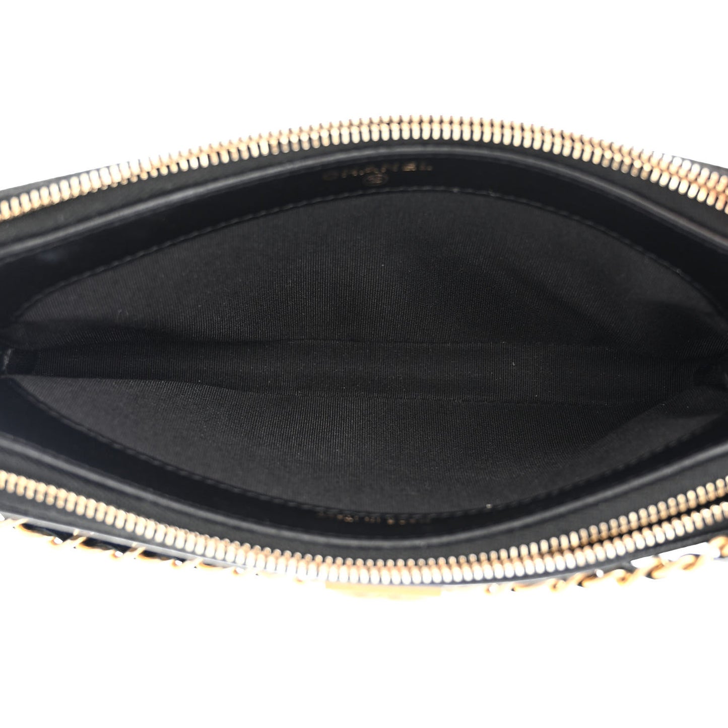 Caviar Quilted Small Boy Clutch With Chain Black