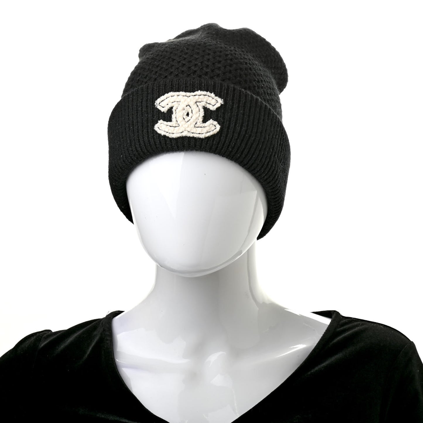 Cashmere CC Logo Beanie Hat Black