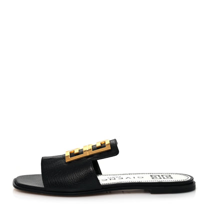 Givenchy Goatskin 4G Flat Sandals 36 Black 1 of 8