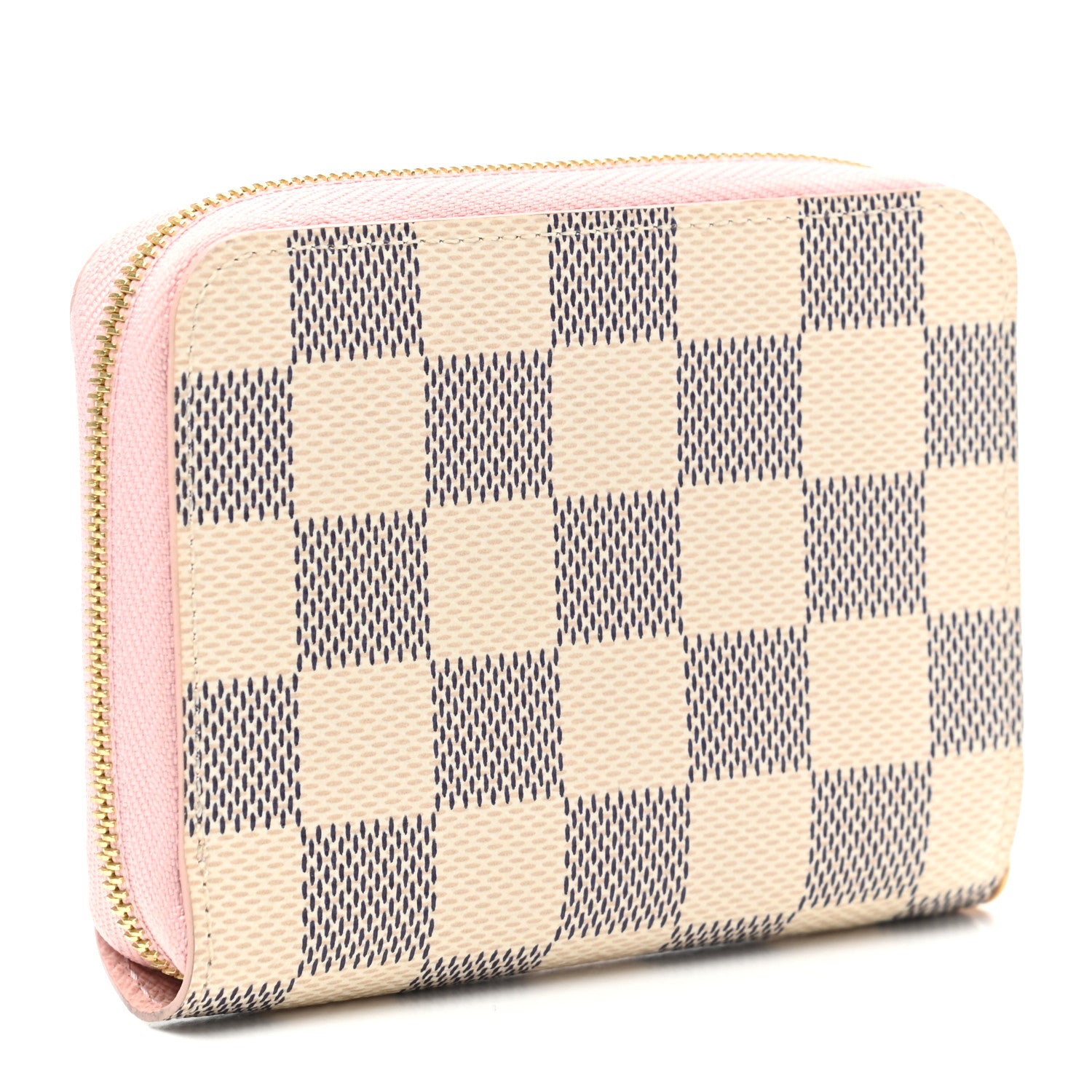 Louis Vuitton Damier Azur Zippy Coin Purse Rose Ballerine 3 of 4