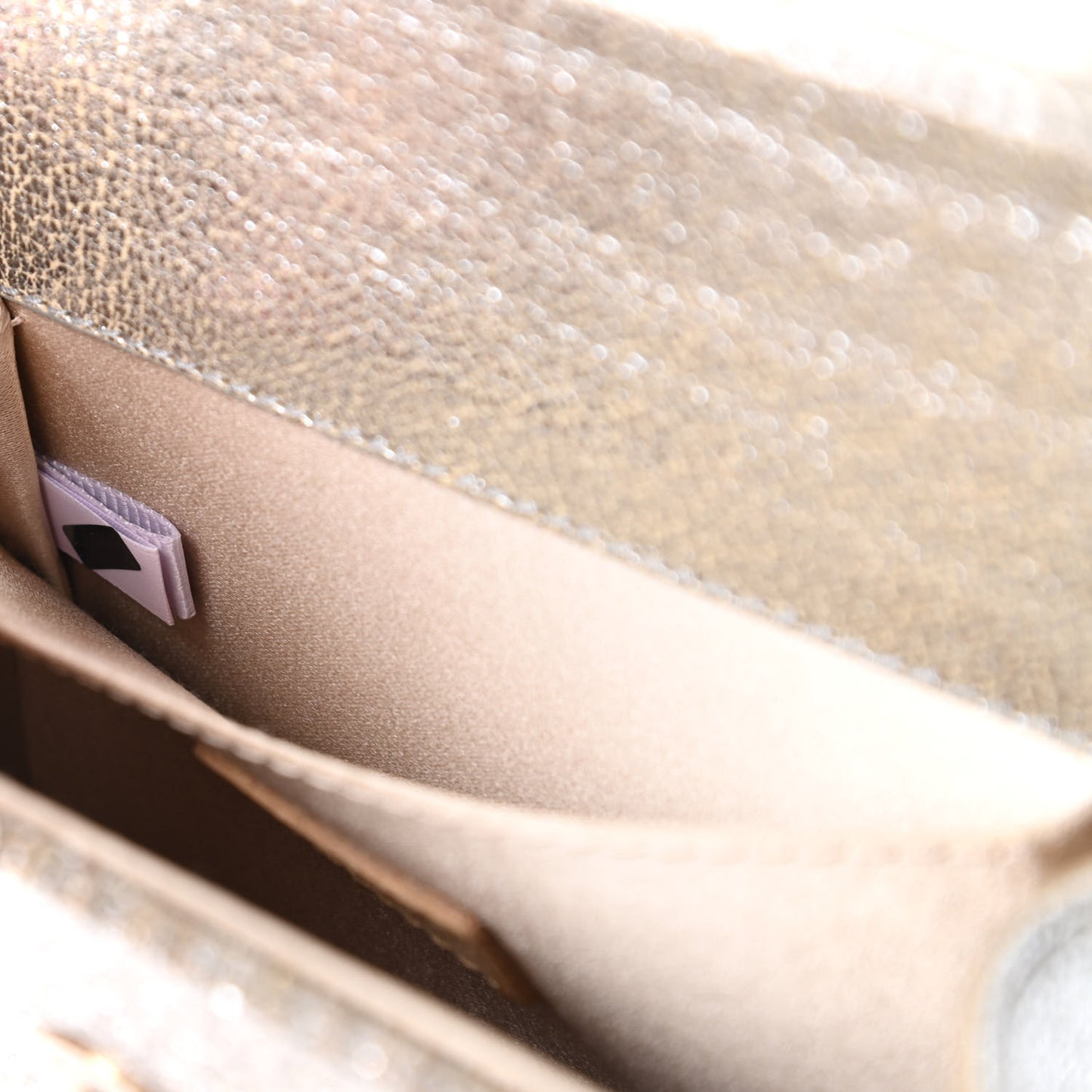 Acrylic Glitter Candy Clutch Champagne