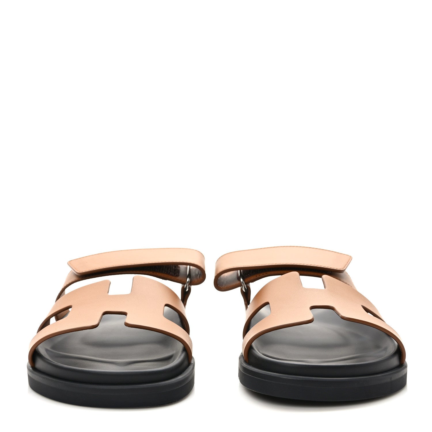 Hermes Calfskin Womens Chypre Sandals 36.5 Naturel 2 of 9