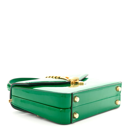 Gucci Mousse Top Patent Small Sylvie 1969 Top Handle Bag Emerald 4 of 10