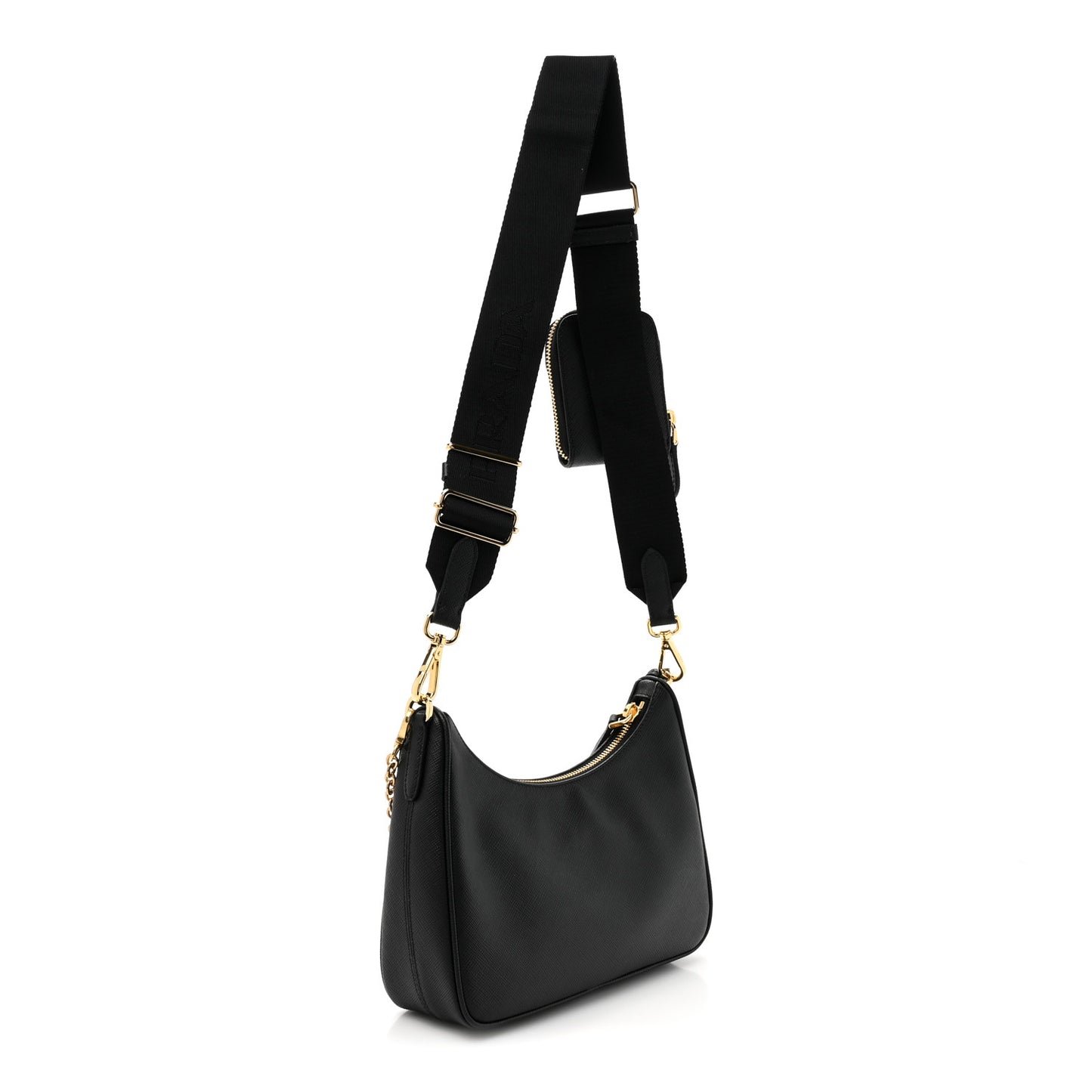 Saffiano Lux Re-Edition 2005 Shoulder Bag Black